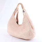 Bottega Veneta Campana Intrecciato Leather Shoulder bag in Pink 125787