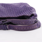 Bottega Veneta Campana Intrecciato Leather Shoulder Bag in Purple