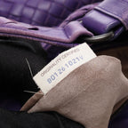 Bottega Veneta Campana Intrecciato Leather Shoulder Bag in Purple