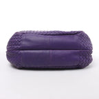 Bottega Veneta Campana Intrecciato Leather Shoulder Bag in Purple