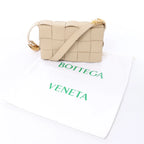 Bottega Veneta Cassette Maxi Intrecciato Leather Crossbody Bag in Beige