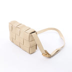 Bottega Veneta Cassette Maxi Intrecciato Leather Crossbody Bag in Beige