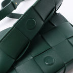 Bottega Veneta Cassette Maxi Intrecciato Leather Crossbody Bag in Green