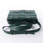 Bottega Veneta Cassette Maxi Intrecciato Leather Crossbody Bag in Green
