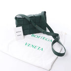Bottega Veneta Cassette Maxi Intrecciato Leather Crossbody Bag in Green
