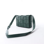 Bottega Veneta Cassette Maxi Intrecciato Leather Crossbody Bag in Green