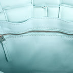Bottega Veneta Padded Cassette Maxi Intrecciato Leather Shoulder Bag in Blue