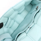 Bottega Veneta Padded Cassette Maxi Intrecciato Leather Shoulder Bag in Blue