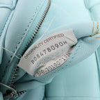 Bottega Veneta Padded Cassette Maxi Intrecciato Leather Shoulder Bag in Blue