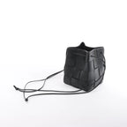 Bottega Veneta Cassette Mini Bucket Maxi Intrecciato Leather Handbag in Black