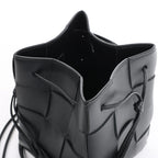 Bottega Veneta Cassette Mini Bucket Maxi Intrecciato Leather Handbag in Black