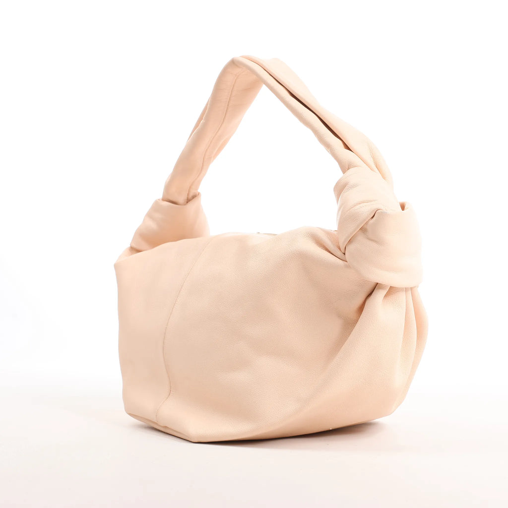 BOTTEGA VENETA Double Knot Mini Leather Handbag in Pink