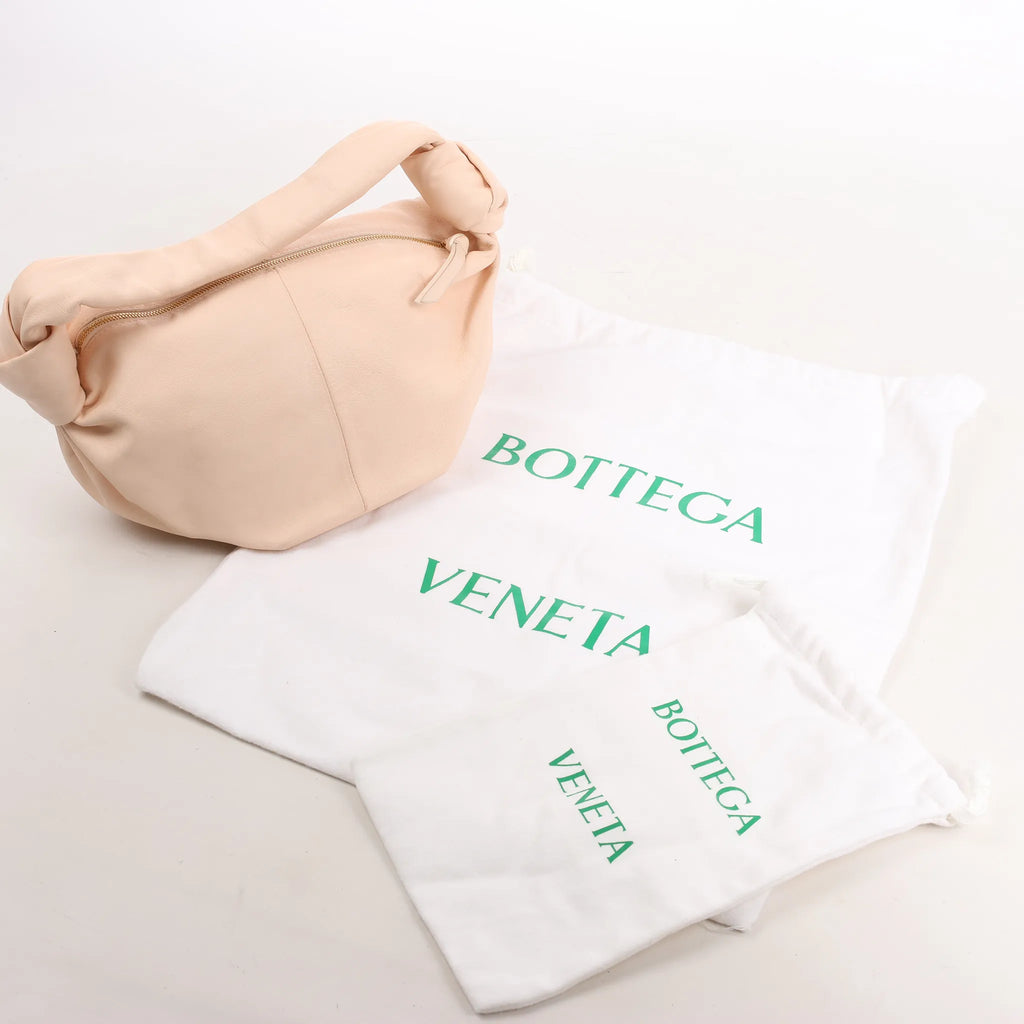 BOTTEGA VENETA Double Knot Mini Leather Handbag in Pink