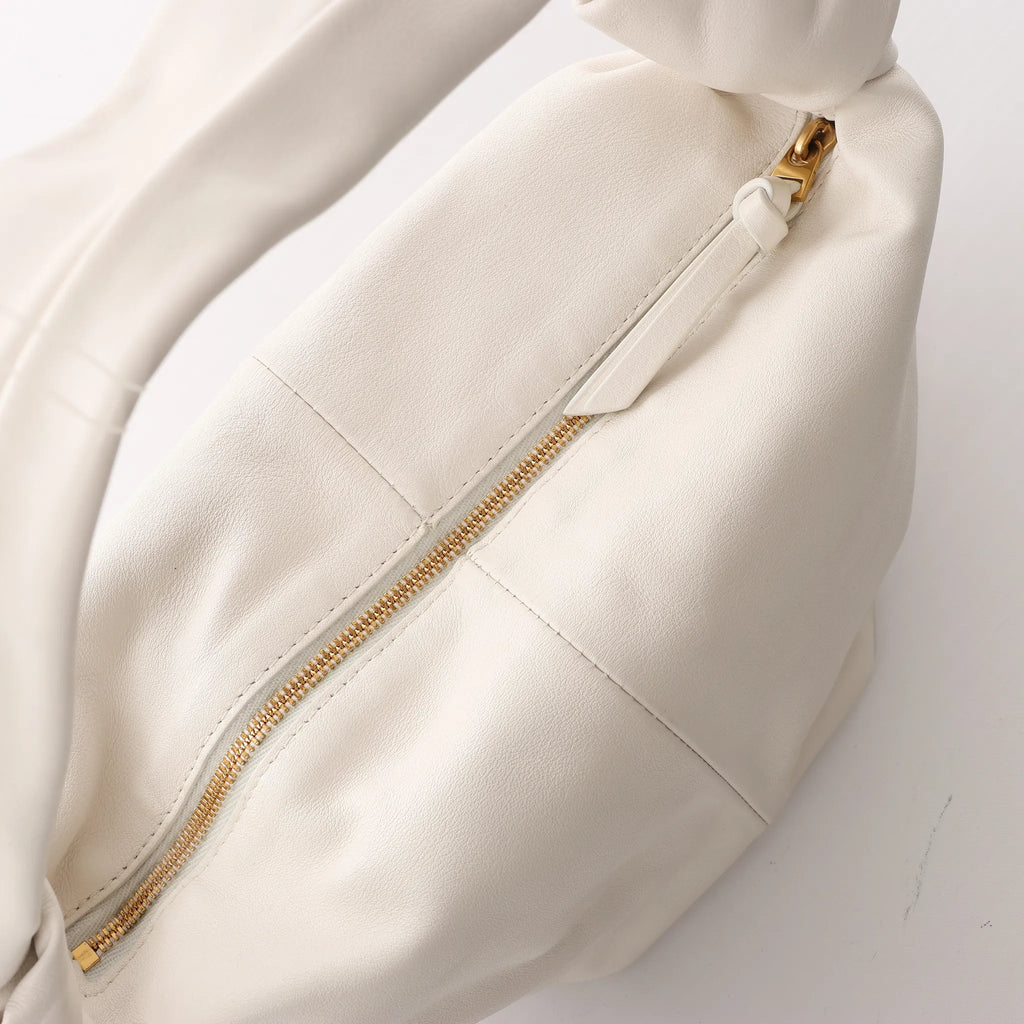 BOTTEGA VENETA Double Knot Mini Leather Handbag in White