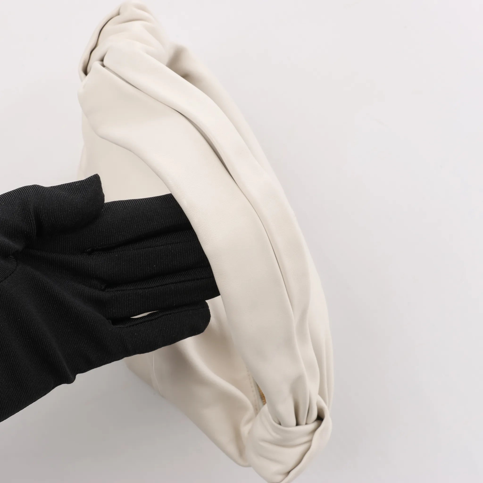 BOTTEGA VENETA Double Knot Mini Leather Handbag in White
