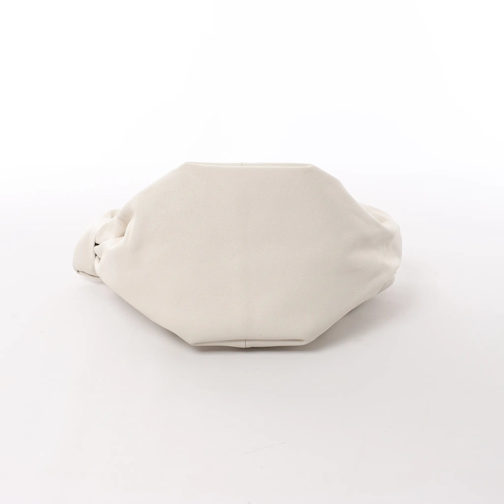 BOTTEGA VENETA Double Knot Mini Leather Handbag in White