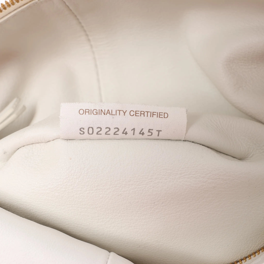 BOTTEGA VENETA Double Knot Mini Leather Handbag in White