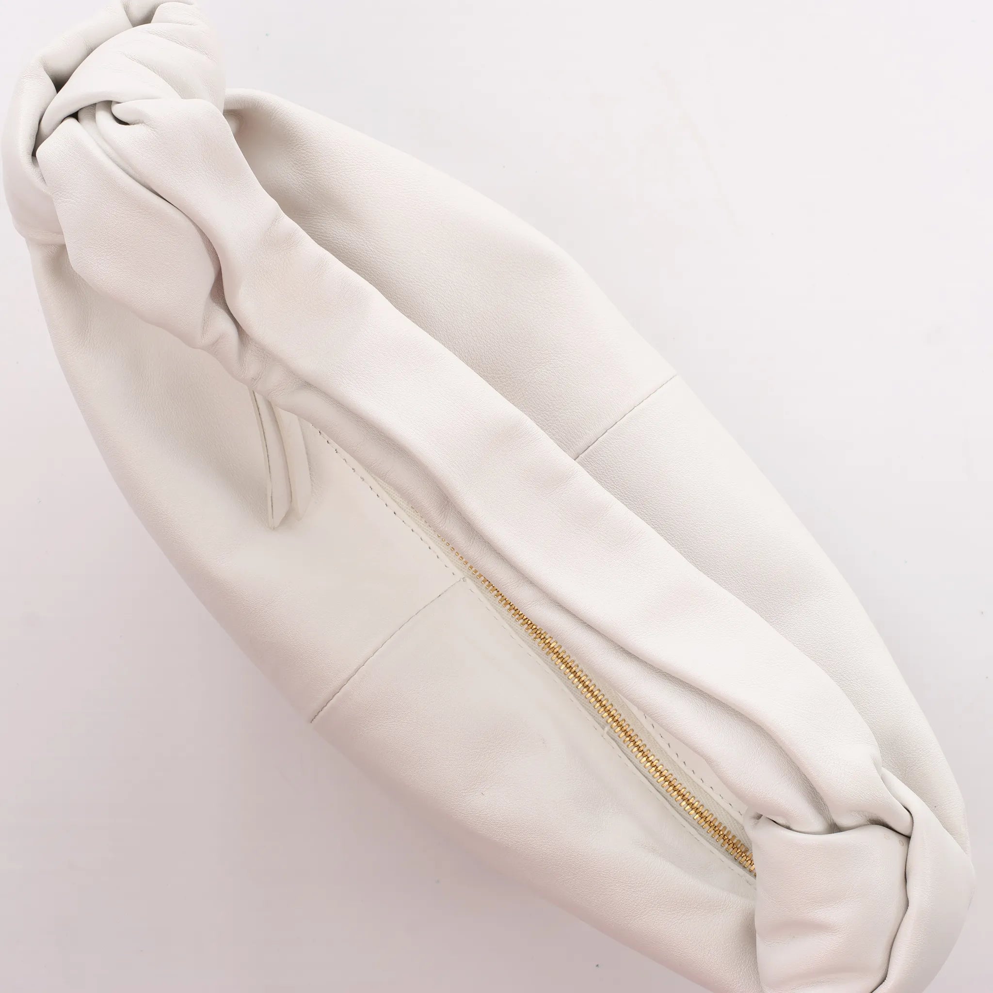 BOTTEGA VENETA Double Knot Mini Leather Handbag in White