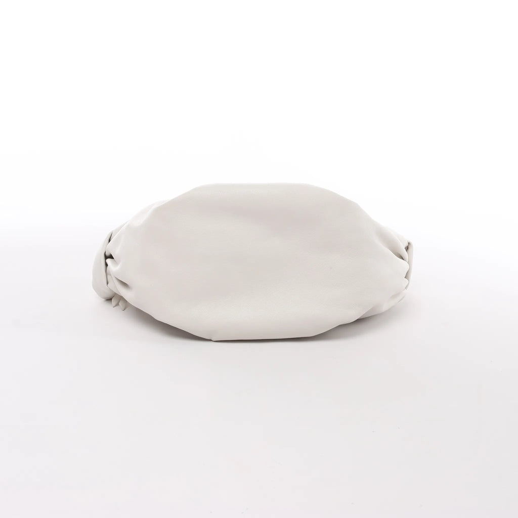 BOTTEGA VENETA Double Knot Mini Leather Handbag in White