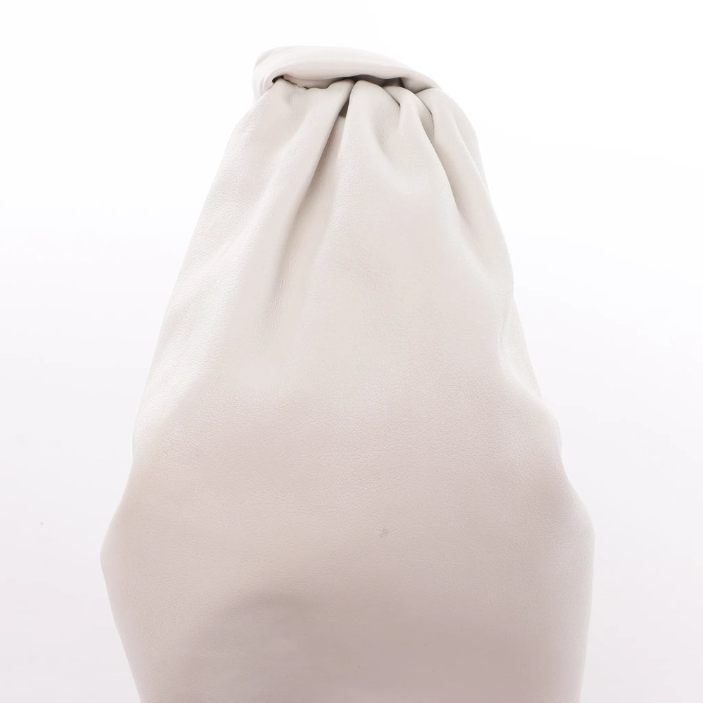 BOTTEGA VENETA Double Knot Mini Leather Handbag in White