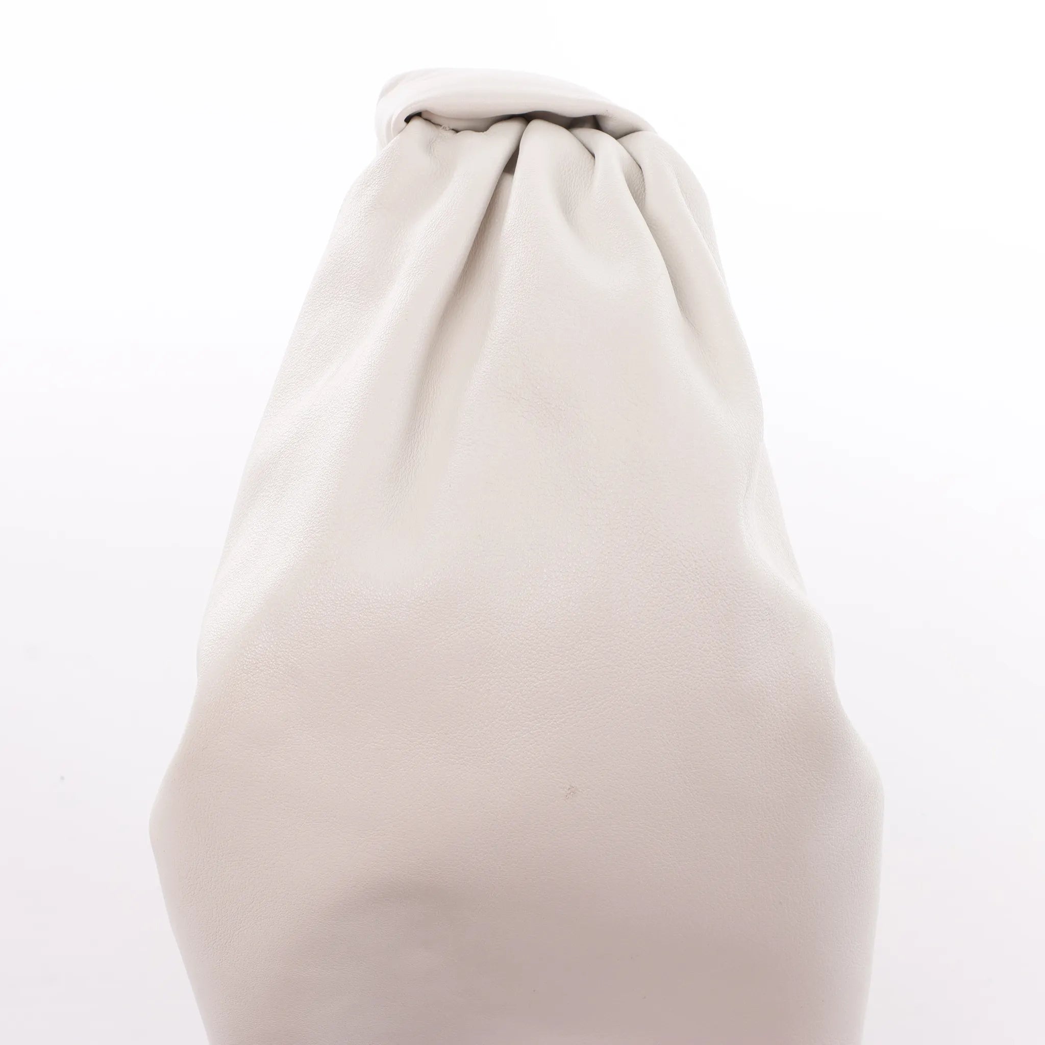 BOTTEGA VENETA Double Knot Mini Leather Handbag in White