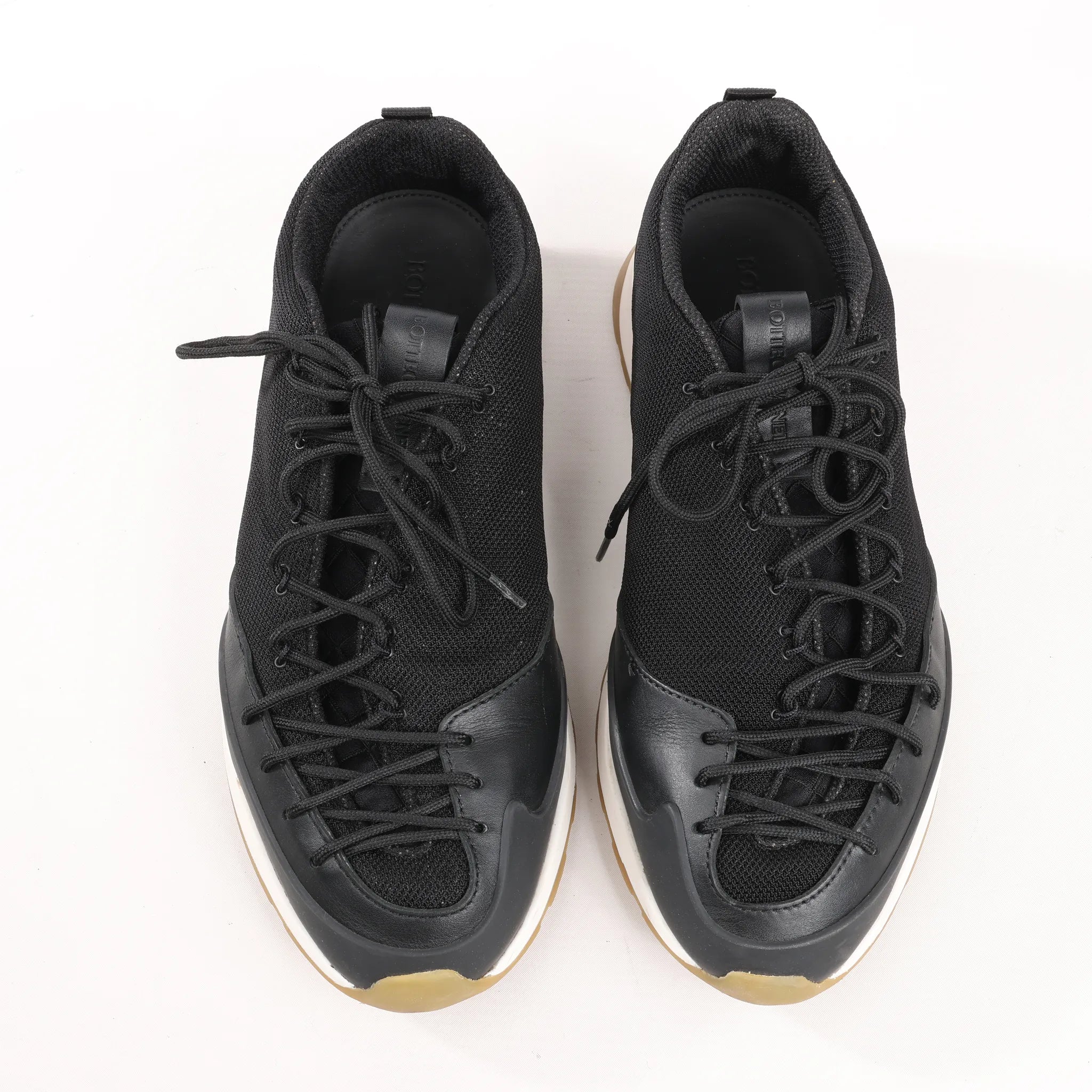 Bottega Veneta Scar Tex Fabric Sneakers in Black, Size 39 EU