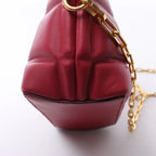 Bottega Veneta Half Moon Padded Leather Crossbody Bag in Burgundy 593165