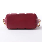 Bottega Veneta Half Moon Padded Leather Crossbody Bag in Burgundy 593165