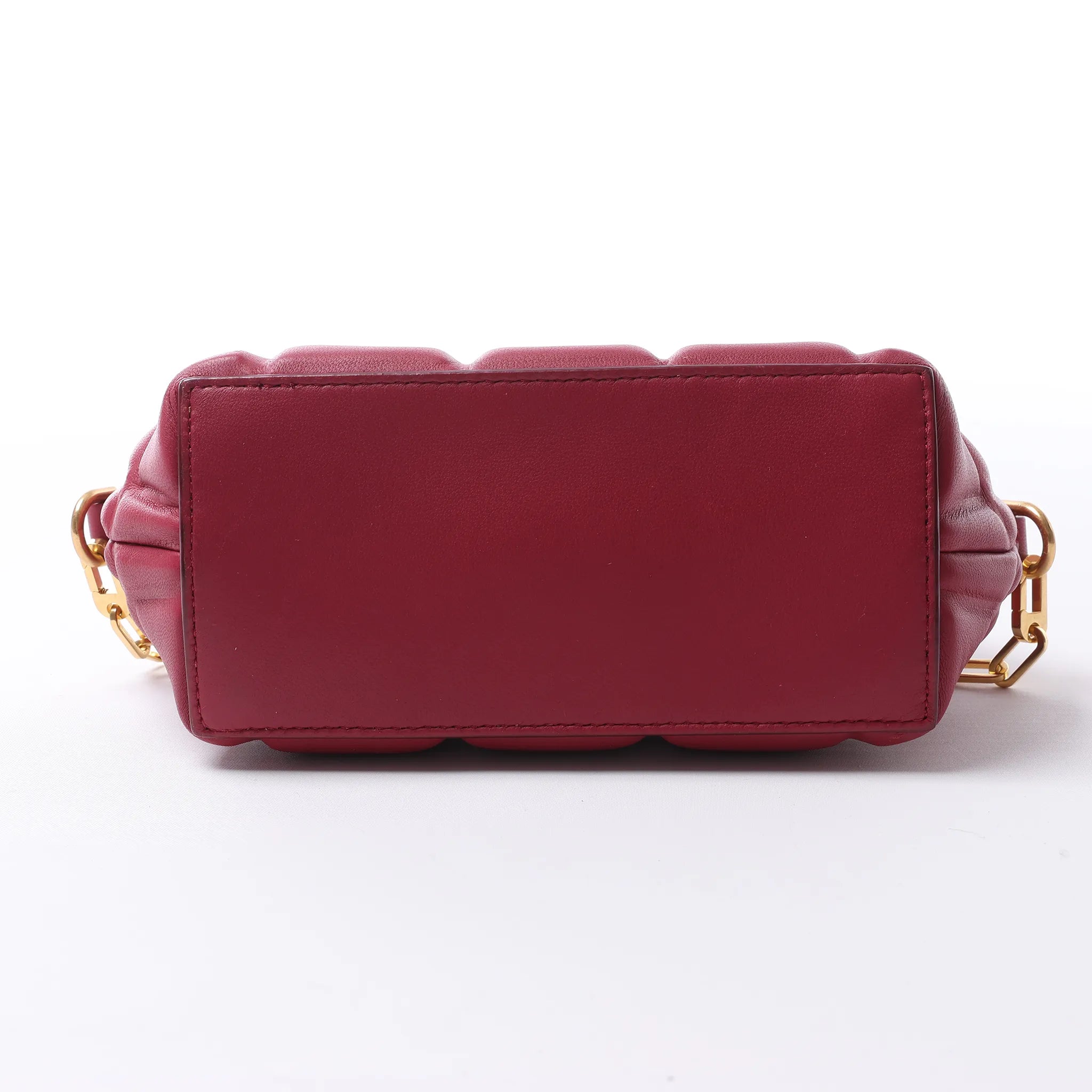 Bottega Veneta Half Moon Padded Leather Crossbody Bag in Burgundy 593165