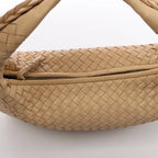 Bottega Veneta Bolso de hombro de cuero Intrecciato Hobo en Dusty Rose Taupe 115653