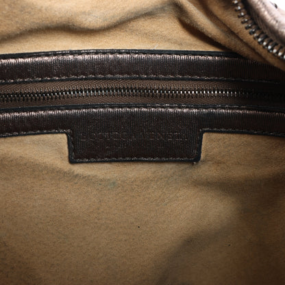 Bottega Veneta Intrecciato Hobo Leather Shoulder Bag in Gold