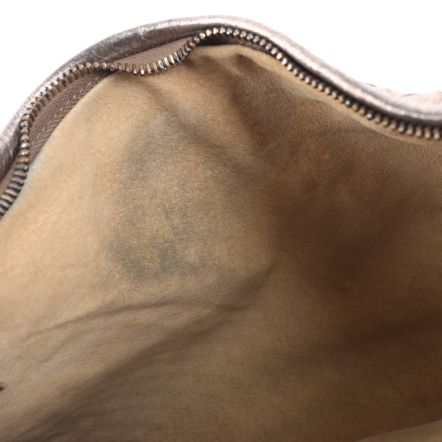 Bottega Veneta Intrecciato Hobo Leather Shoulder Bag in Gold