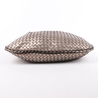 Bottega Veneta Intrecciato Hobo Leather Shoulder Bag in Gold