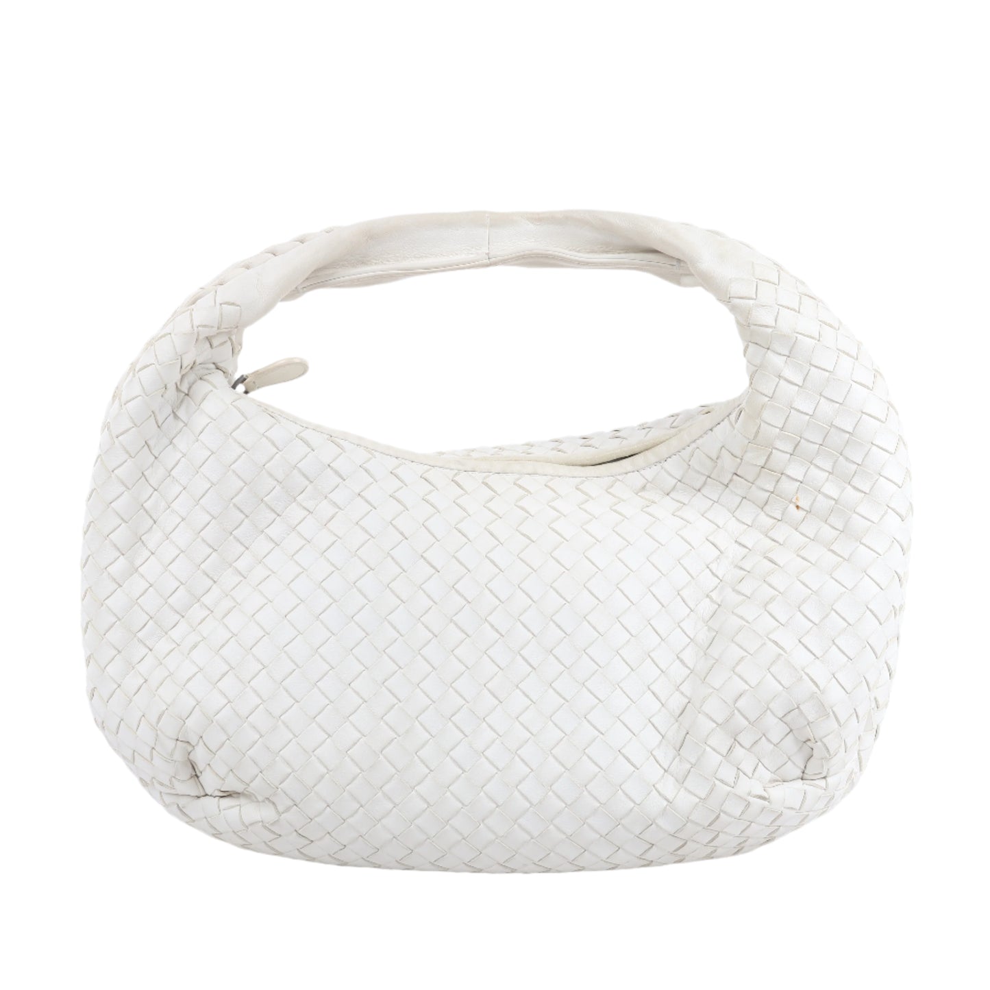 Bottega Veneta Intrecciato Hobo Leather Shoulder bag in White