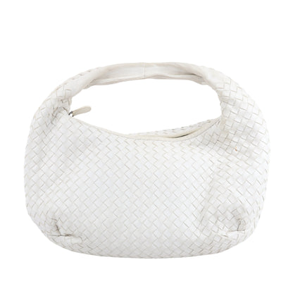 Bottega Veneta Intrecciato Hobo Leather Shoulder bag in White