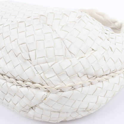 Bottega Veneta Intrecciato Hobo Leather Shoulder bag in White