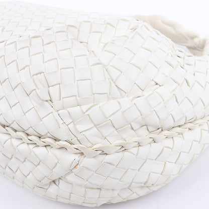 Bottega Veneta Intrecciato Hobo Leather Shoulder bag in White