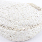 Bottega Veneta Intrecciato Hobo Leather Shoulder bag in White