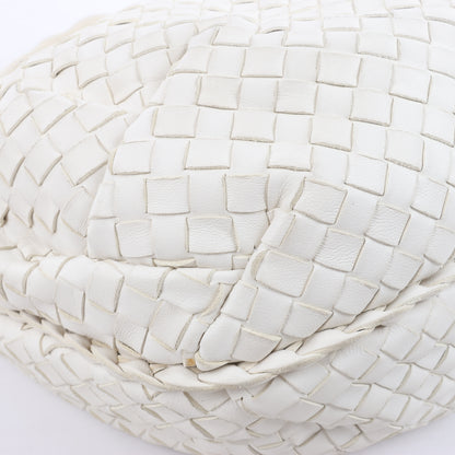 Bottega Veneta Intrecciato Hobo Leather Shoulder bag in White