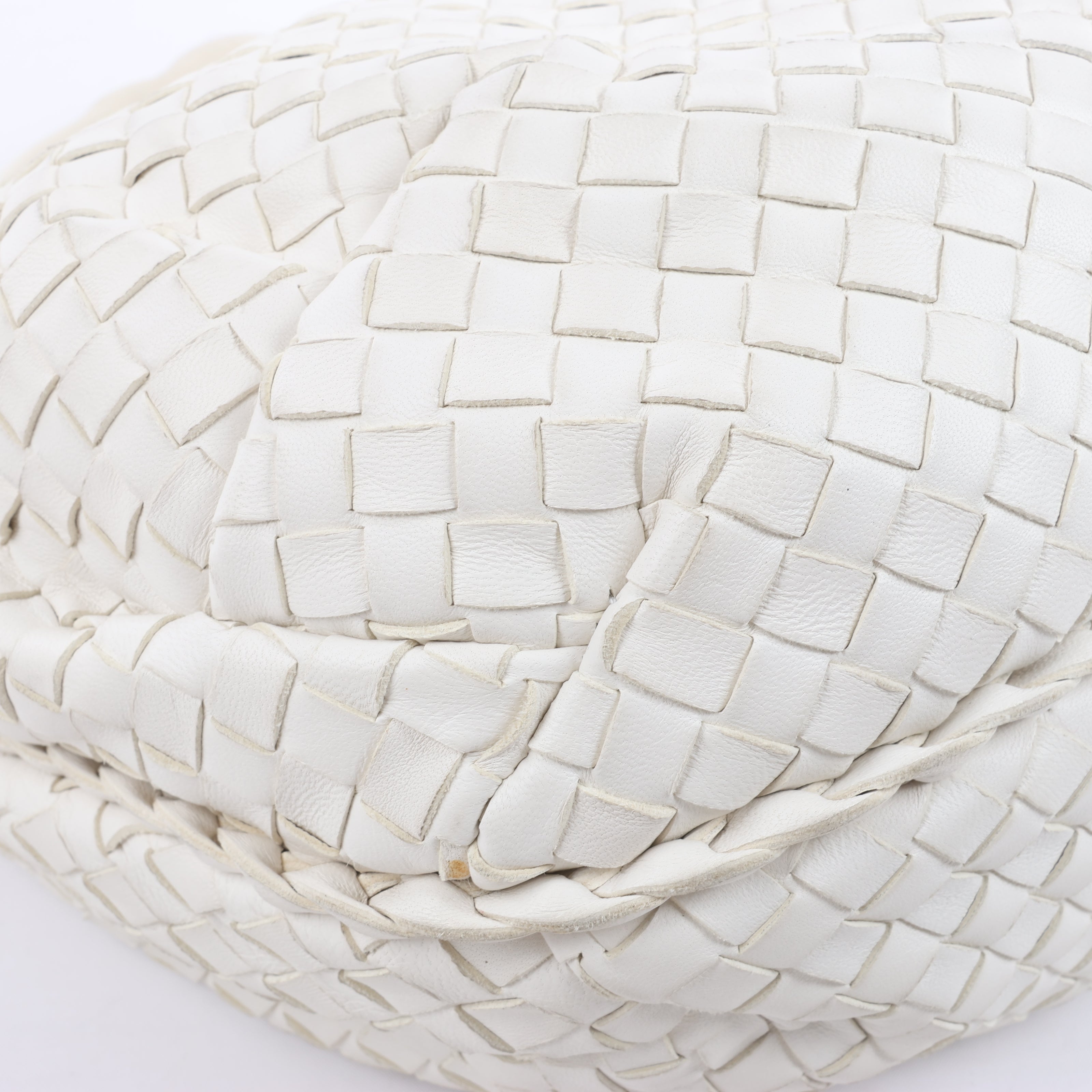 Bottega Veneta Intrecciato Hobo Leather Shoulder bag in White