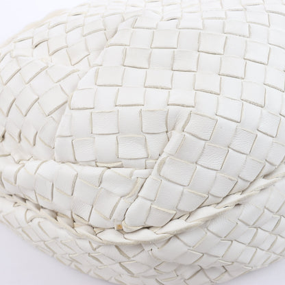 Bottega Veneta Intrecciato Hobo Leather Shoulder bag in White