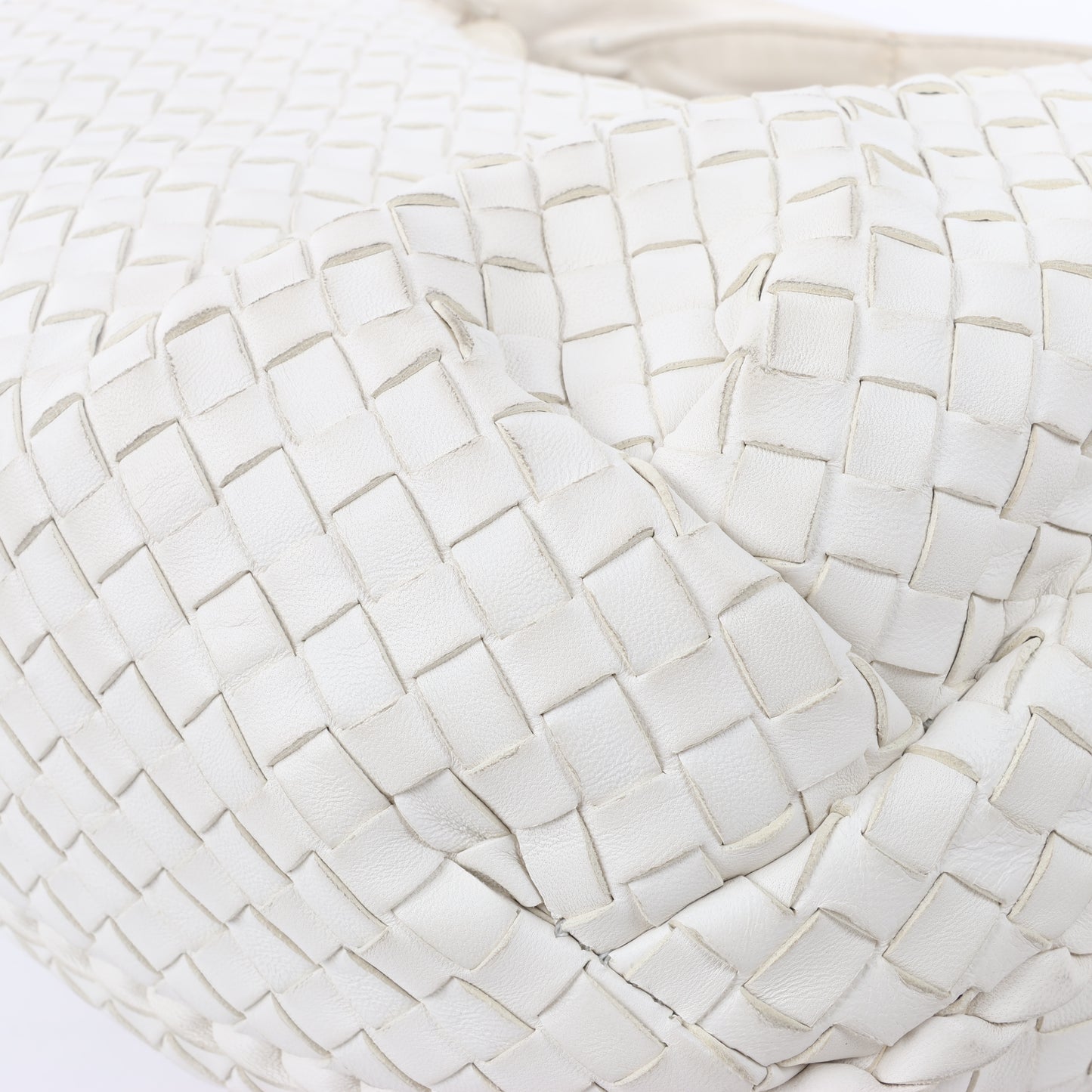 Bottega Veneta Intrecciato Hobo Leather Shoulder bag in White