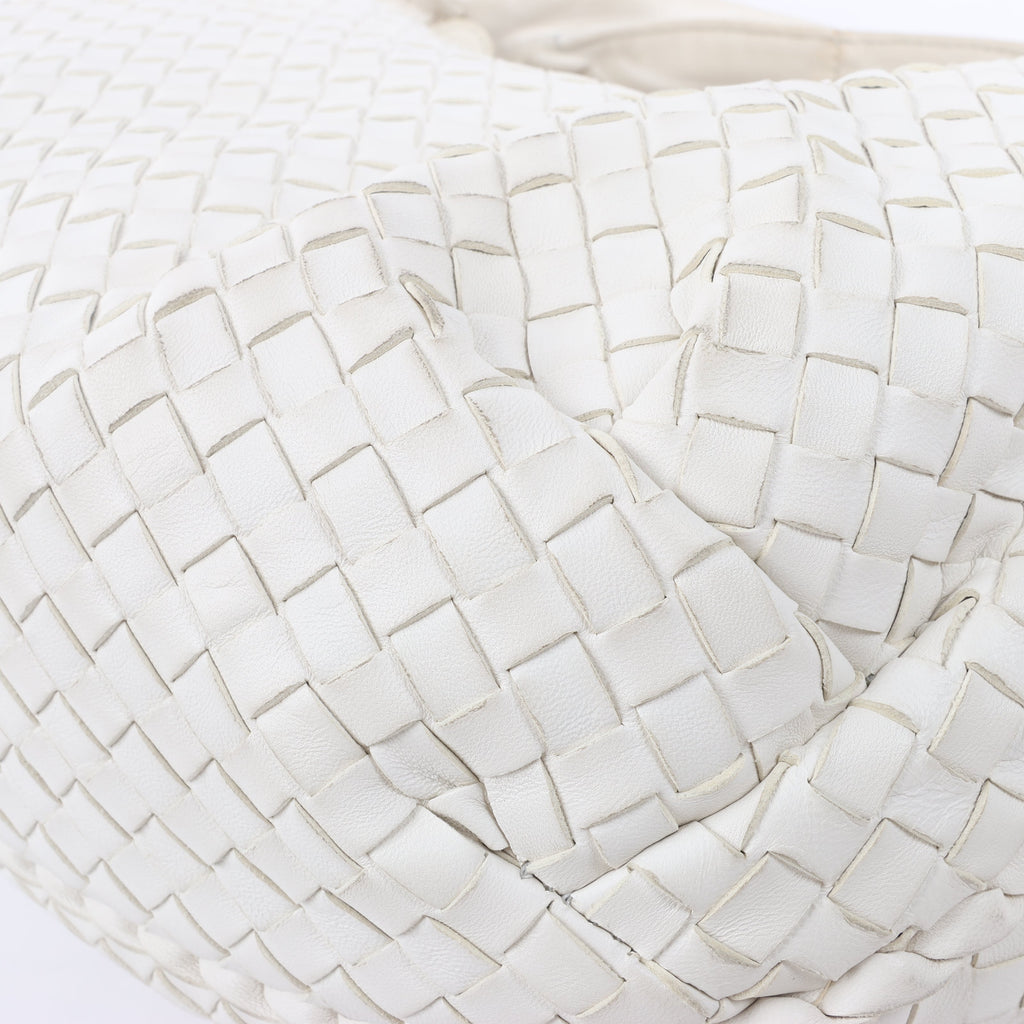 Bottega Veneta Intrecciato Hobo Leather Shoulder bag in White