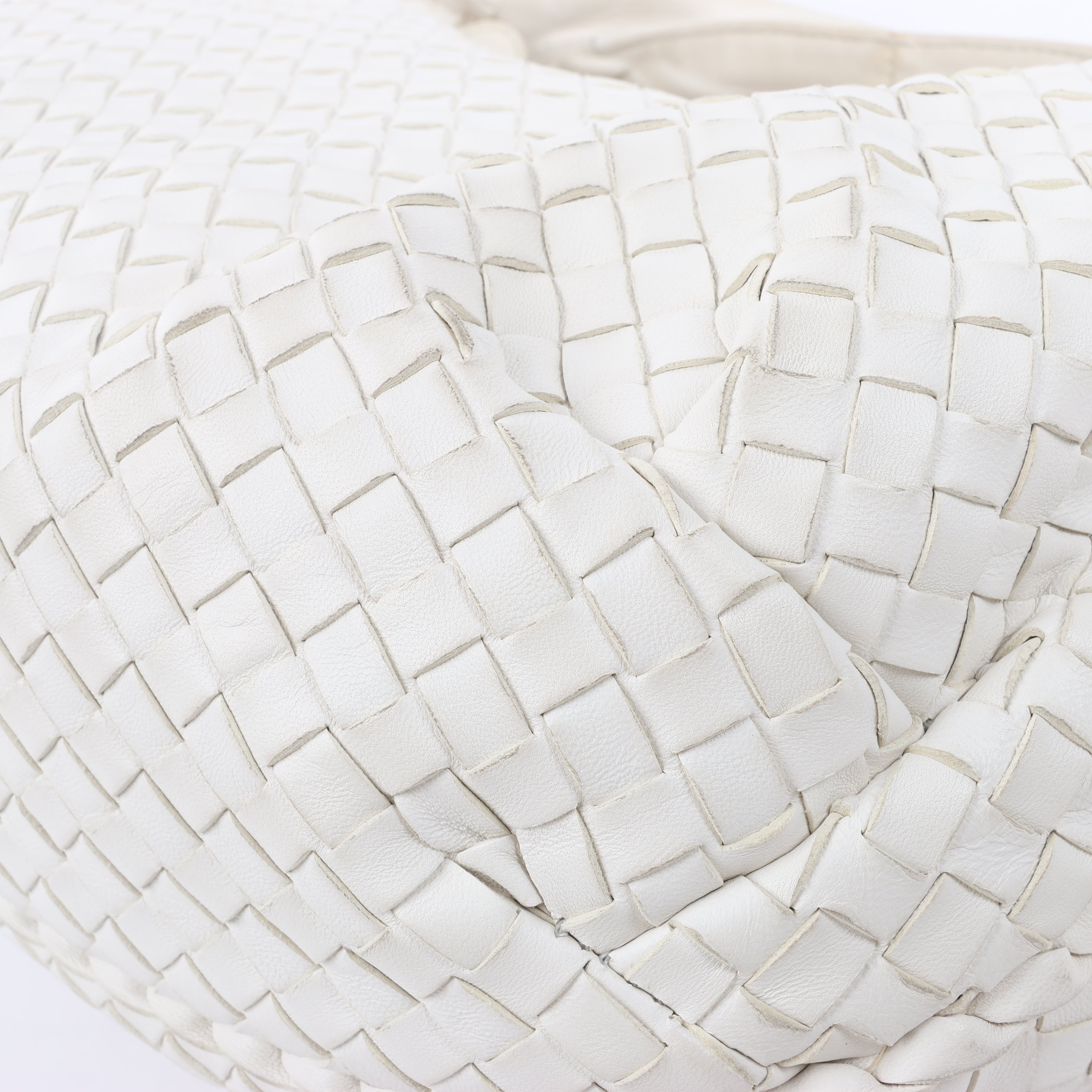 Bottega Veneta Intrecciato Hobo Leather Shoulder bag in White