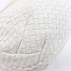 Bottega Veneta Intrecciato Hobo Leather Shoulder bag in White