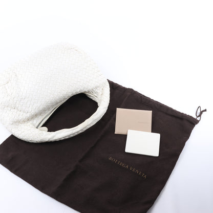Bottega Veneta Intrecciato Hobo Leather Shoulder bag in White