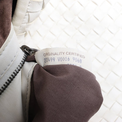 Bottega Veneta Intrecciato Hobo Leather Shoulder bag in White