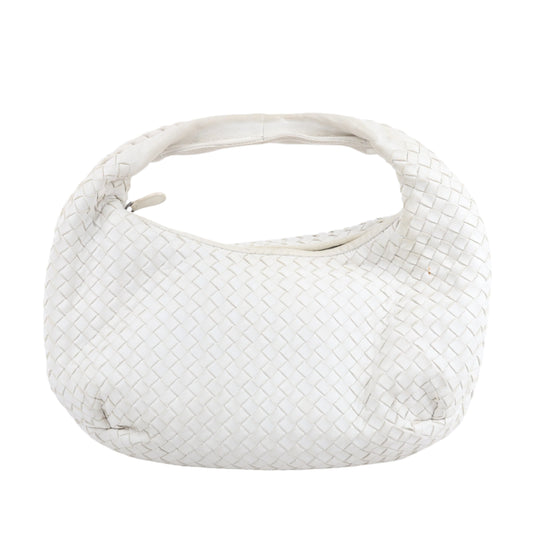 Bottega Veneta Intrecciato Hobo Leather Shoulder bag in White