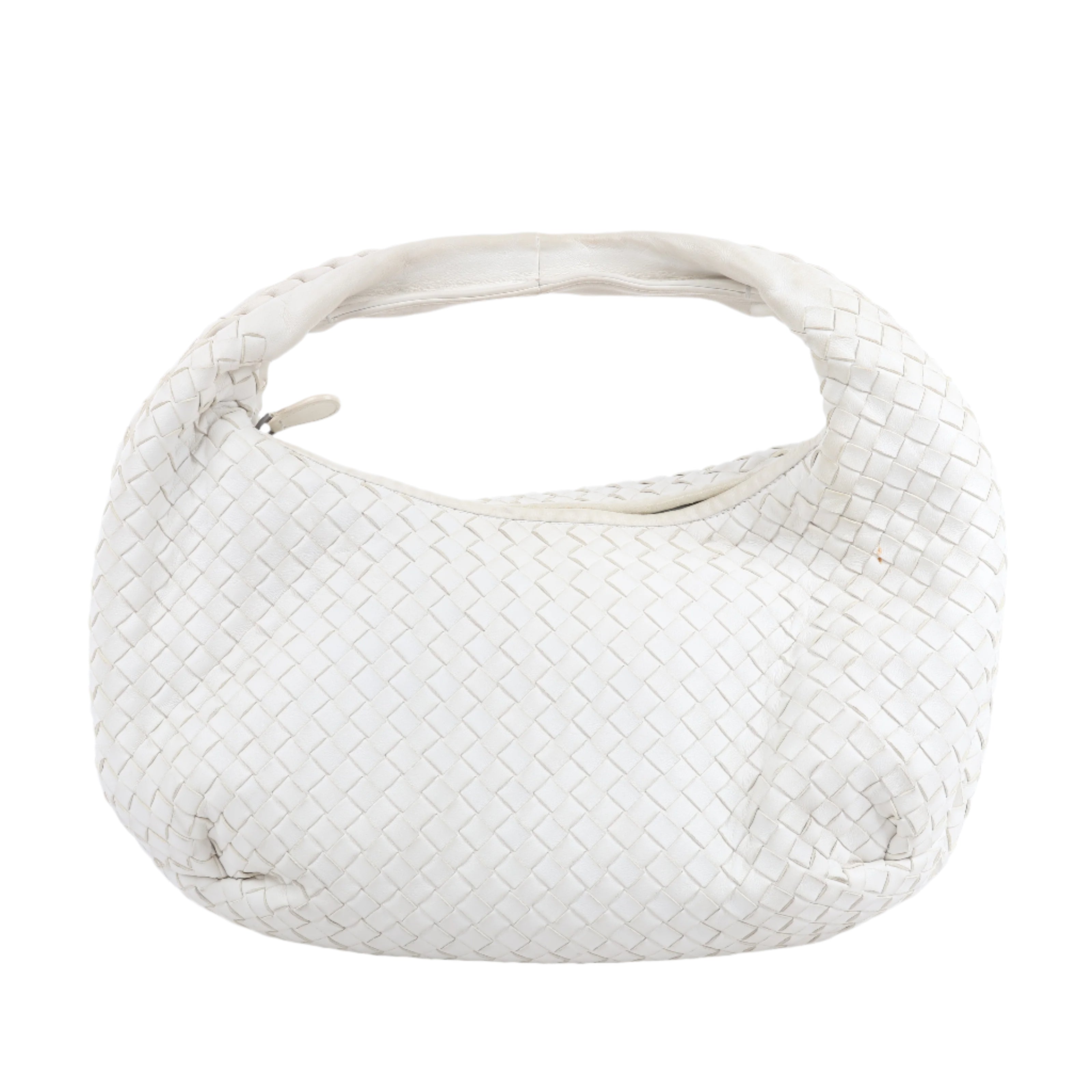 Bottega Veneta Intrecciato Hobo Leather Shoulder bag in White