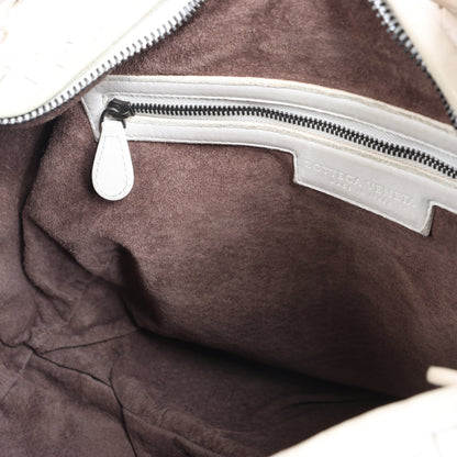 Bottega Veneta Intrecciato Hobo Leather Shoulder bag in White